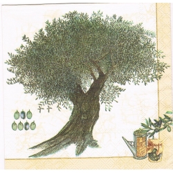 Serwetka -1827-  drzewo, oliwki